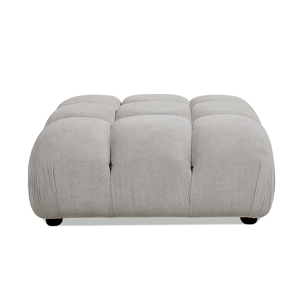 English Elm Jennifer Taylor Home - Marcel 36" Bubble Modular Cocktail Ottoman with Bouclé Upholstery, Low 15" Seat, Luxe Foam Support Gray B2719P238414