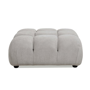 English Elm Jennifer Taylor Home - Marcel 36" Bubble Modular Cocktail Ottoman with Bouclé Upholstery, Low 15" Seat, Luxe Foam Support Gray B2719P238414