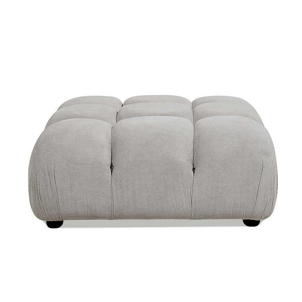 English Elm Jennifer Taylor Home - Marcel 36" Bubble Modular Cocktail Ottoman with Bouclé Upholstery, Low 15" Seat, Luxe Foam Support Gray B2719P238414