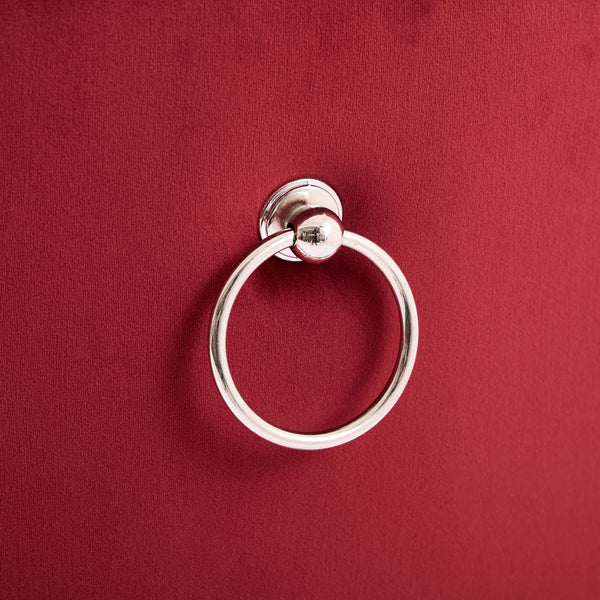 English Elm Classic Velvet Tufted Dining Chairs Set of 2 Burgundy – Solid Wood Frame, High-Rebound Sponge, Nailhead Trim, 300lb W114391510