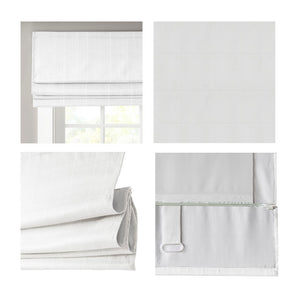 English Elm Basketweave Madison Park Galen Room Darkening Cordless Roman Shade, Thermal Foam Backing, OEKO-TEX Certified B035129707