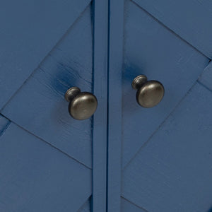 English Elm U_Style Luxury Multi-Functional Sideboard With Woven Wood Slats, Adjustable Shelves & Modern Design N711P269061V-GIGA