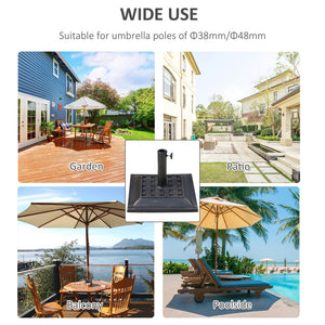English Elm Heavy Duty Polyresin Umbrella Stand Outdoor Bronze Embossed Patio Decor Base T3971P383455