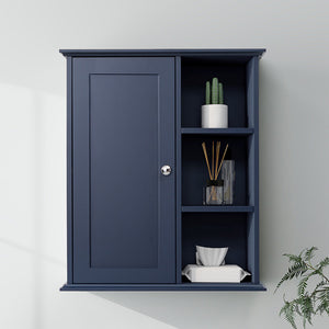 English Elm Upgraded Wall Mounted Bathroom Cabinet Mdf Soft Close Over Toilet Organizer Blue T3785P356596