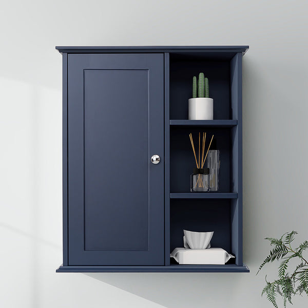 English Elm Upgraded Wall Mounted Bathroom Cabinet Mdf Soft Close Over Toilet Organizer Blue T3785P356596