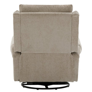 English Elm Manual Recliner Swivel Rocker Massage Chair Chenille Nursery and Living Room Seat Oatmeal N763P347287O