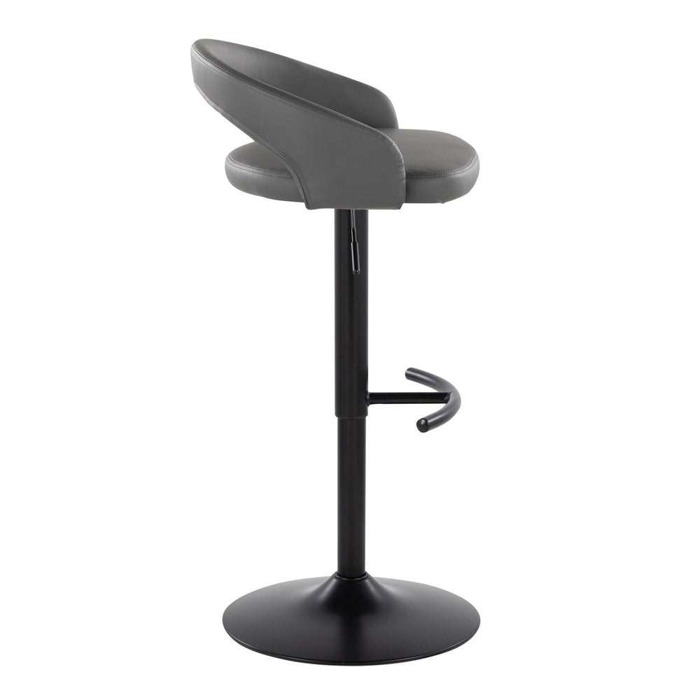 English Elm Adjustable Swivel Barstools Set of 3 Faux Leather Industrial Kitchen Counter Seating B202S02043