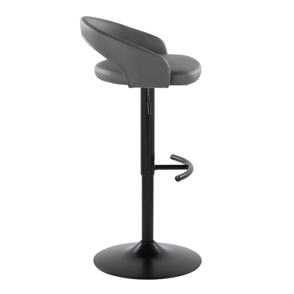 English Elm Adjustable Swivel Barstools Set of 3 Faux Leather Industrial Kitchen Counter Seating B202S02043