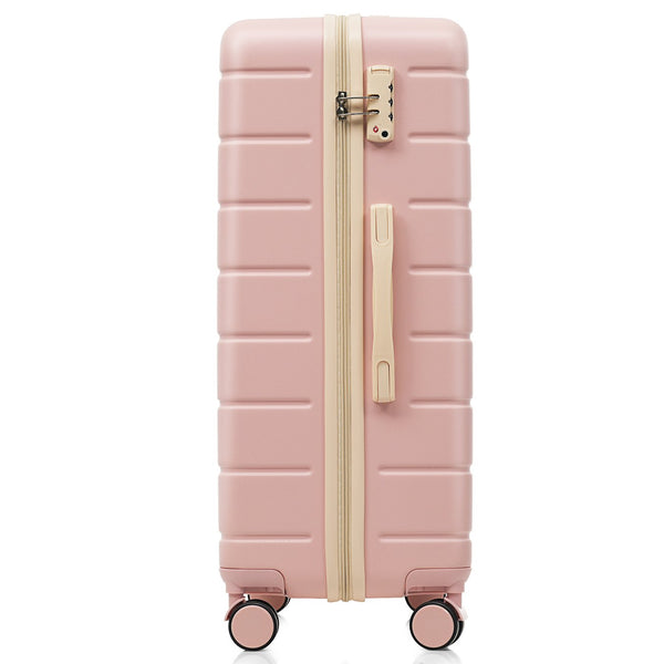 English Elm Premium Abs Hardshell 3 Piece Suitcase Set with Tsa Locks and Spinner Wheels Pink N726P296022S