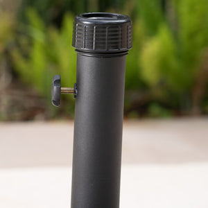 English Elm Christopher Knight Home® - WHEELIE Concrete Umbrella Base Square with Stainless Steel Handle, Fits Up to 11ft Umbrellas, Durable Black 60453.00