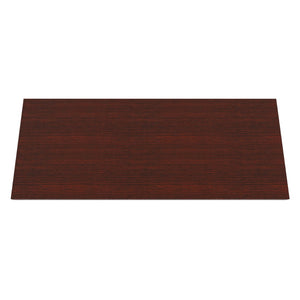 OSP Home Furnishings 48x24 Folding Nesting Table with Laminate Top and Locking Casters for Training Rooms 60X24  Mahogany 842T25-M