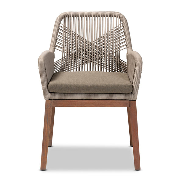 English Elm Modern Rattan Frame Counter Stool with Foam Padded Seat for Bohemian Coastal Kitchens B2750P470063