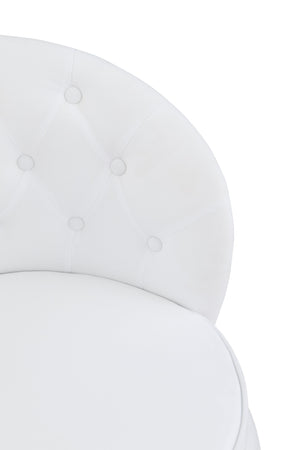 English Elm 360 Degree Swivel Cuddle Barrel Accent Storage Chairs Plush Velvet Round Armchair with Hidden Storage and Luxurious Comfort White W1420P198929