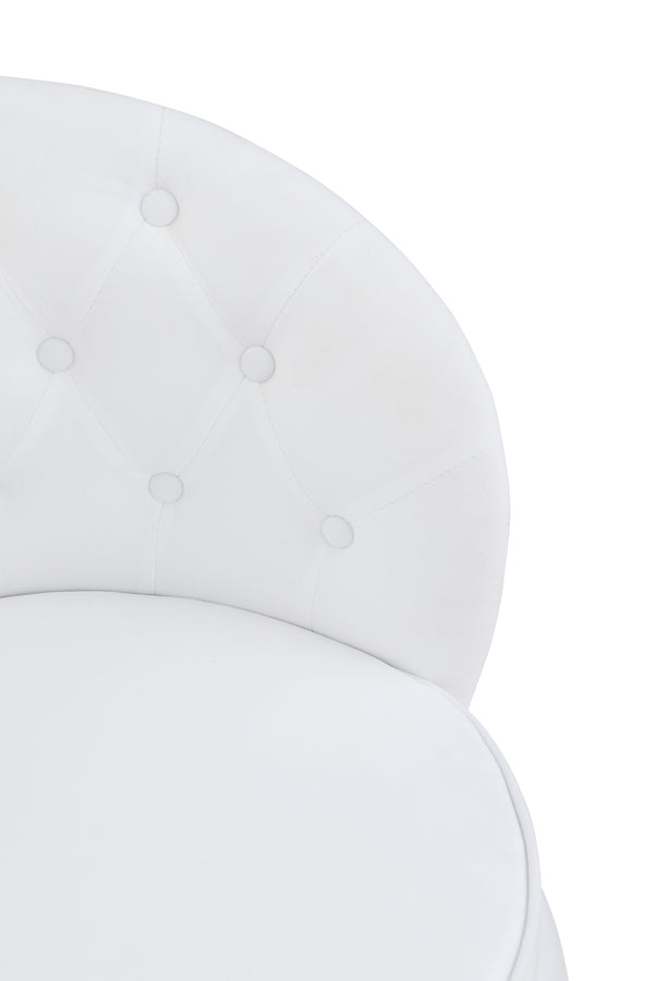 English Elm 360 Degree Swivel Cuddle Barrel Accent Storage Chairs Plush Velvet Round Armchair with Hidden Storage and Luxurious Comfort White W1420P198929