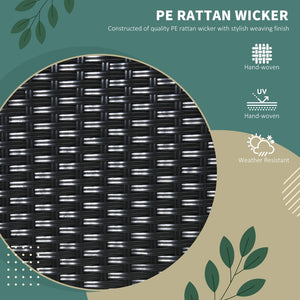 English Elm Outsunny 4 Cream White Pe Rattan Outdoor Dining Chairs With Cushions For Patios, Decks & Gardens W2225P200717-GIGA