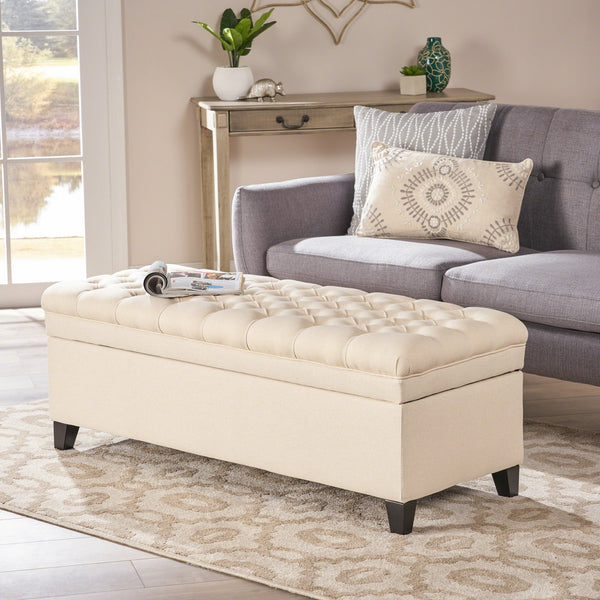 English Elm Juliana Rectangular Storage Ottoman Upholstered Lift Top for Living Room Seating 57741.00