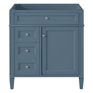 English Elm 30'' Freestanding Bathroom Vanity Base with Tip-out Tray and Adjustable Shelf Storage N710P236988M