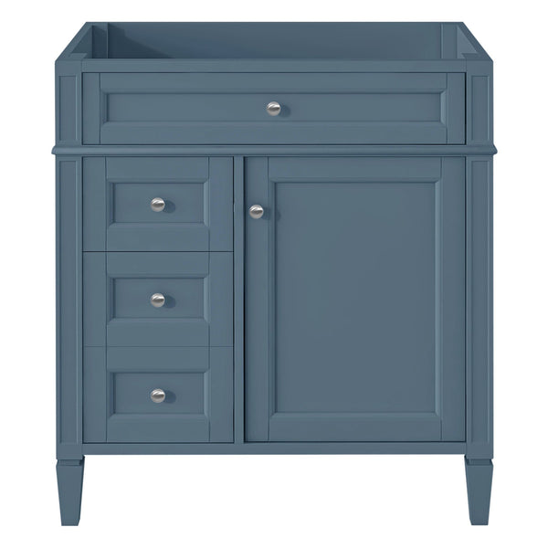 English Elm 30'' Freestanding Bathroom Vanity Base with Tip-out Tray and Adjustable Shelf Storage N710P236988M