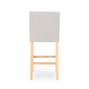English Elm Vienna Wingback Counter Stools Set of 2 Tufted Fabric Nailhead Kitchen Bar Seating 64854.00LGRY