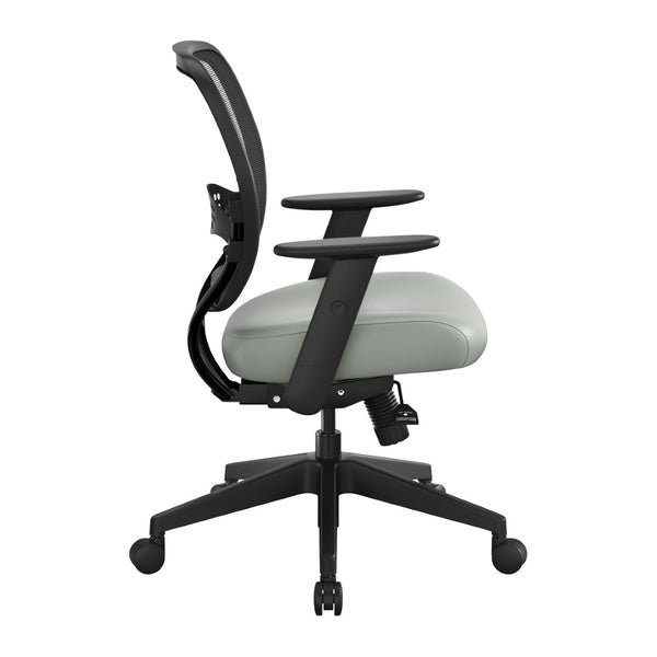 OSP Home Furnishings Air Grid Ergonomic Mesh Office Chair with Lumbar Support and Greenguard Certified Airflow Castillo Breezy 5500SL-K003