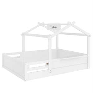 English Elm Twin Low Loft Bed Solid Pine Frame with Built-in Led Lighting and Storage Shelves Light White W1580P396332