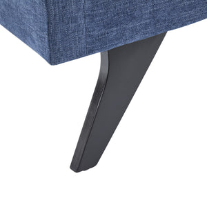 English Elm Christopher Knight Home® - CHAISE modern fabric lounge with rolled accent pillow, splayed birch legs and luxe comfort seating experience Navy Blue 68.25 L x 28 W x 17.75 H N776P291705N