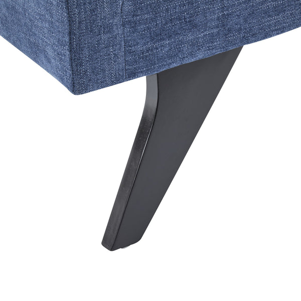 English Elm Christopher Knight Home® - CHAISE modern fabric lounge with rolled accent pillow, splayed birch legs and luxe comfort seating experience Navy Blue 68.25 L x 28 W x 17.75 H N776P291705N