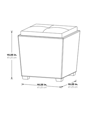 OSP Home Furnishings Rockford Storage Ottoman Cocoa