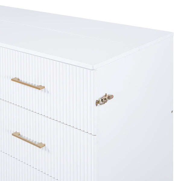 English Elm Murphy Queen Wall Bed with Frosted Glass Cabinet Facade Gold Legs Pine Frame White N820S00028K