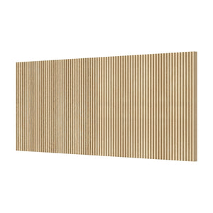 English Elm Modern Wavy Wall-mounted Queen Headboard with Organic Wood Grain Bohemian Bedroom Texture Oak W1820P407911