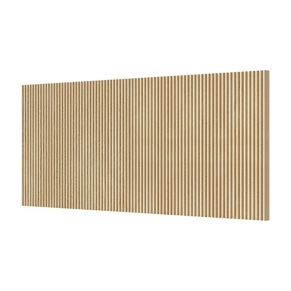 English Elm Modern Wavy Wall-mounted Queen Headboard with Organic Wood Grain Bohemian Bedroom Texture Oak W1820P407911
