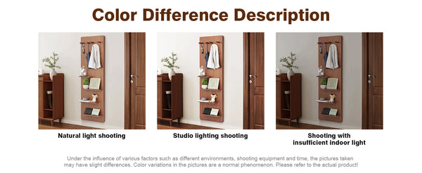 English Elm 47.6 Inch Sliding Full Length Mirror with Hidden Rubber Wood Storage Panel for Bedroom W2987P289181
