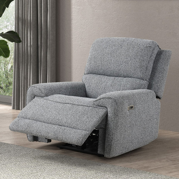 English Elm Contemporary Sandbach Manual Glider Recliner with Padded Track Arms, Smooth Motion, Soft Neutral Fabric Upholstery Gray 31 L x 42 W x 27 H B2741P387662