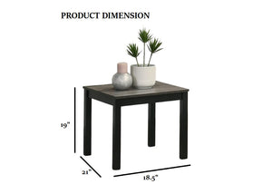 English Elm Gray 3pc Contemporary Coffee & End Table Set with Faux Marble Gray Wood Tops Solid Wooden Legs Stylish Living Room Furniture B2741P391797