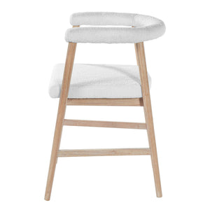 English Elm 24.5'' Seat Height Padded Counter Stools Curved Back Set of 2 for Kitchen Island Natural N780P354190N
