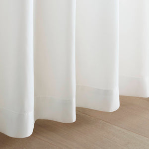 English Elm 2 Pcs 52X95" Elegant White Rod Pocket & Back Tab Curtains For Privacy, Light Control, & Style B035P319836