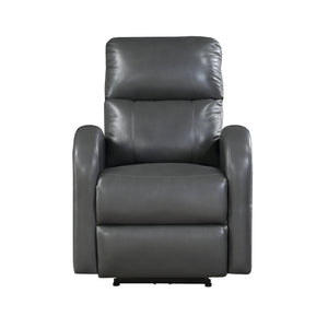 English Elm Power Reclining Chair with Gray Faux Leather Upholstery, Modern Power Motion Recliner for Living Rooms Gray 30.5 L x 30.5 W x 26 H B011P233933