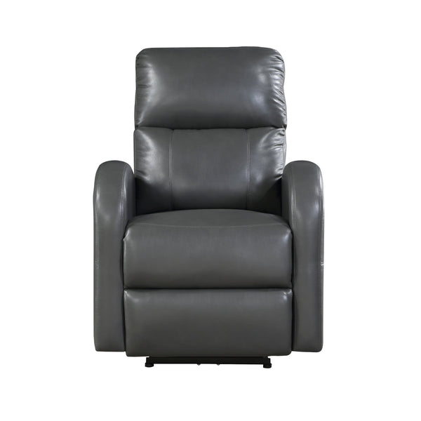English Elm Power Reclining Chair with Gray Faux Leather Upholstery, Modern Power Motion Recliner for Living Rooms Gray 30.5 L x 30.5 W x 26 H B011P233933