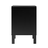 24" Rounded Edge 1 Drawer Nightstand Black ELIB4CBL Walker Edison