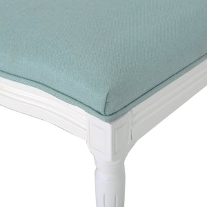 English Elm Christopher Knight Home® - Kd Dining Chair Set Of 2 - Elegant French Country Upholstered Chairs With Fluted Legs & Aqua Fabric 60352.00LBL