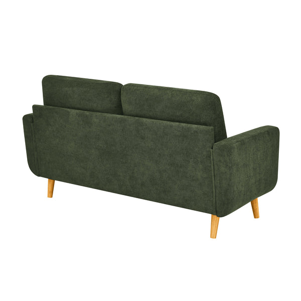 English Elm 67.7" Tufted Polyester Loveseat with Tapered Wood Legs for Mid-century Living Rooms W2318P379505