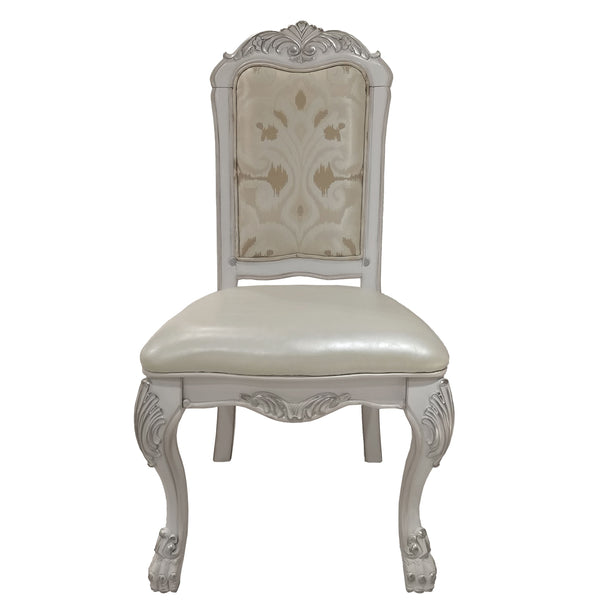 English Elm Ivory Tufted Side Chairs Set Of 2 - Elegant Bone-White Finish, Comfortable Upholstery & Classic Design B062P209249