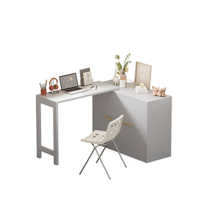 English Elm Twin Size Murphy Cabinet Bed With Adjustable Desk - Space-Saving Gray Chest Dresser For Guests N733P272603E-GIGA