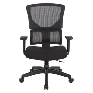 OSP Home Furnishings Vertical Matrix Manager Chair with Ergonomic Lumbar Support and Breathable Fabric Seat 639-F3T1N48P