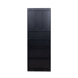 English Elm L-Shaped Corner Computer Desk with Hutch & Drawers, Space-Saving 2-in-1 Design and Ample Storage Black W331S00170