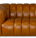 English Elm Ashcroft Furniture - Maverik Genuine Cognac Leather Couch