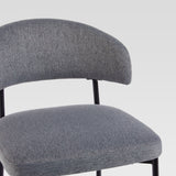 Modern Curved Back Counter Stool - Set of 2 Charcoal ALSD7DCL Walker Edison