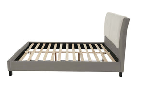 English Elm Modern Faux Leather Eastern King Bed Tall Upholstered Headboard Hotel Inspired B011S02140