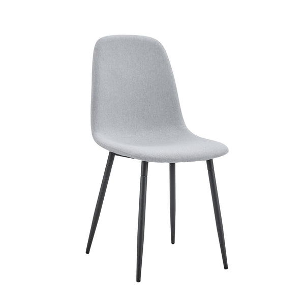 English Elm Table and Chair Set Modern Marble Glass Top with Gray Linen Seats for Dining Room W1151S04657