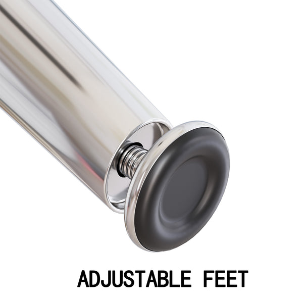 English Elm 51 Inch Glass Dining Table Set For 4 - Modern Tempered Glass Top With Stylish Pu Chairs & Silver Legs W2189S00271